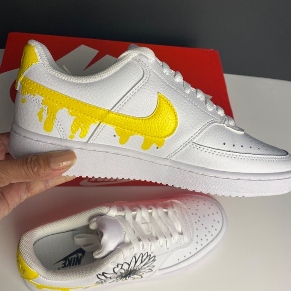 Sunflower Honeydrip Hand Painted Custom Nike’s - Picture 3 of 5